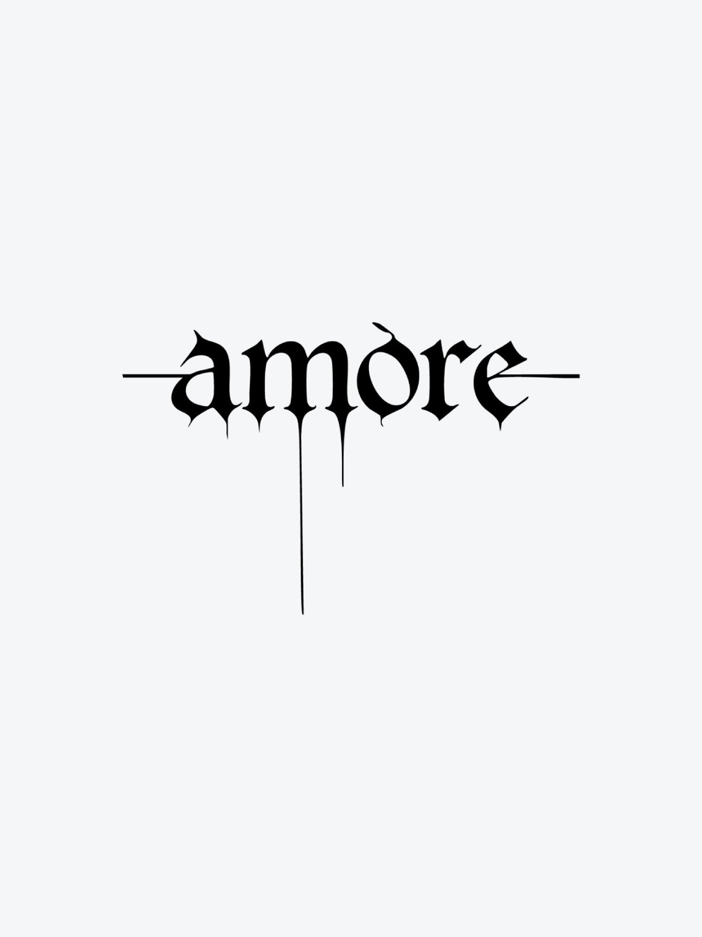 Amore temporary tattoo