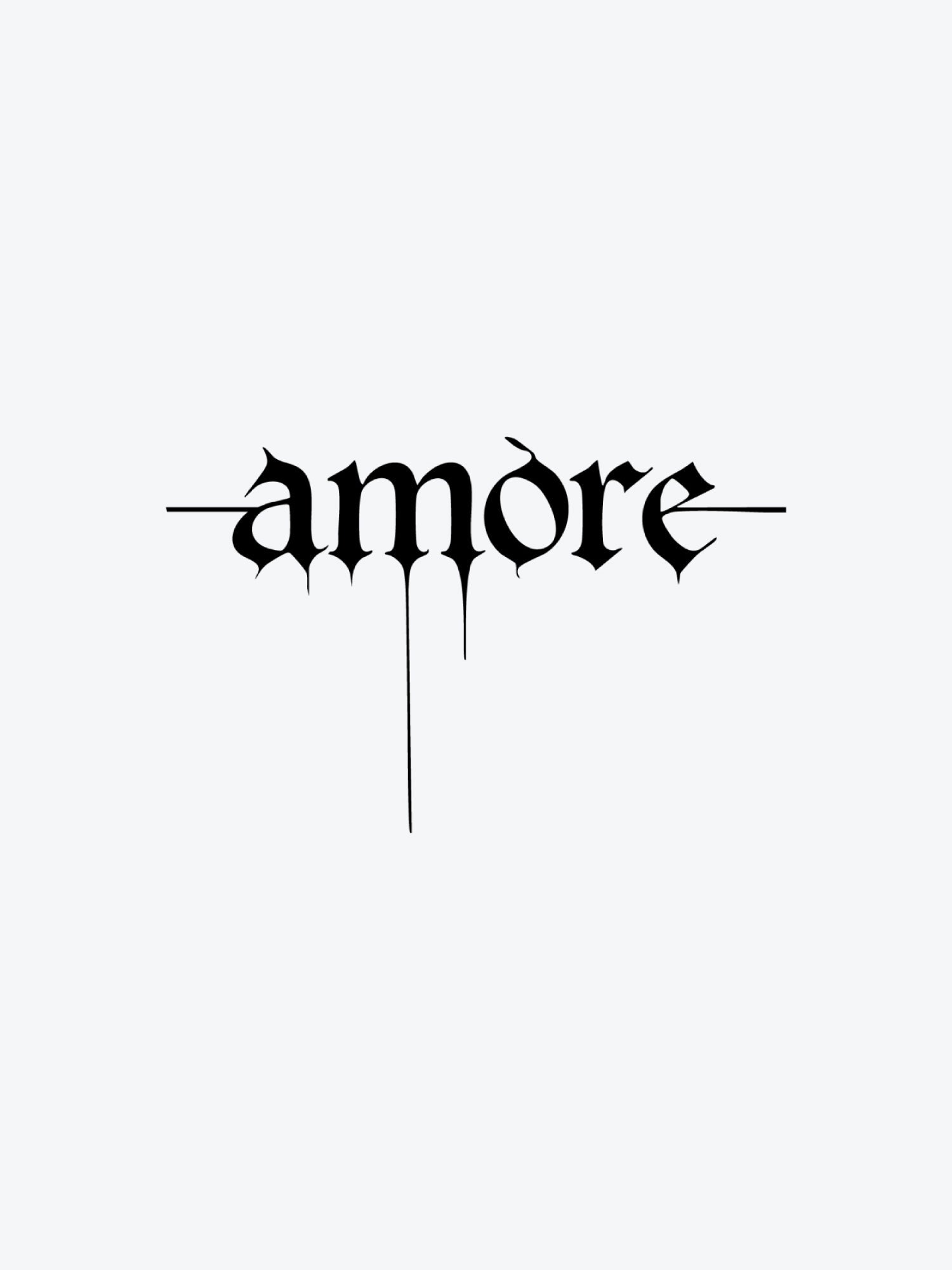 Amore temporary tattoo