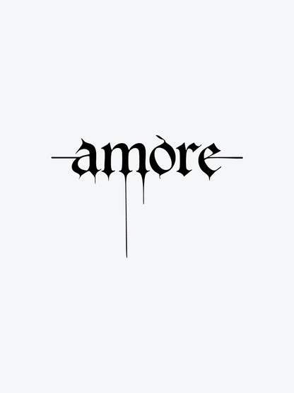 Amore temporary tattoo