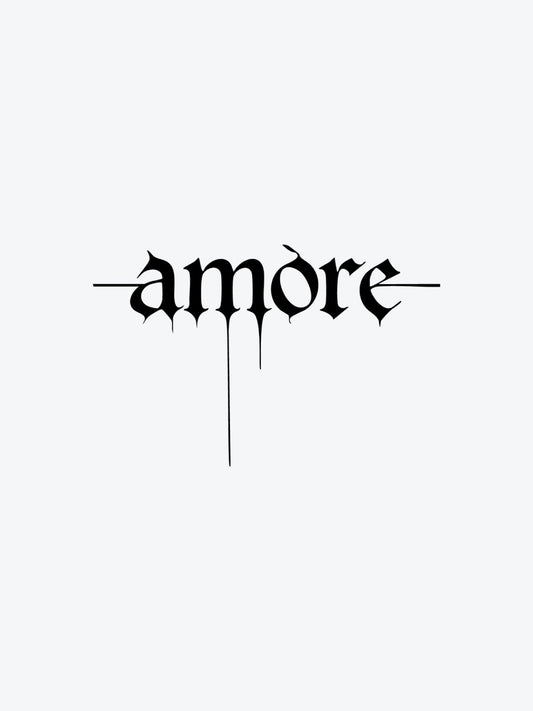 Amore temporary tattoo