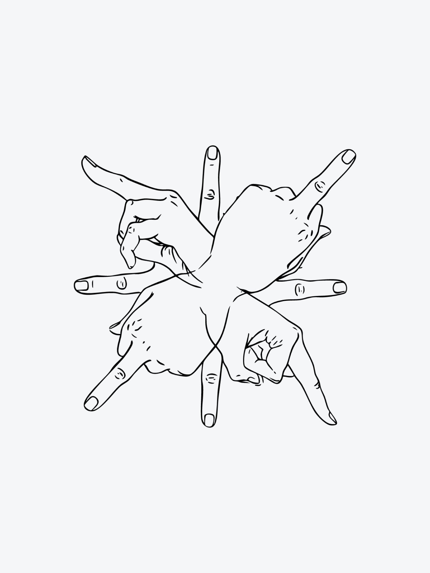 Middle Fingers temporary tattoo