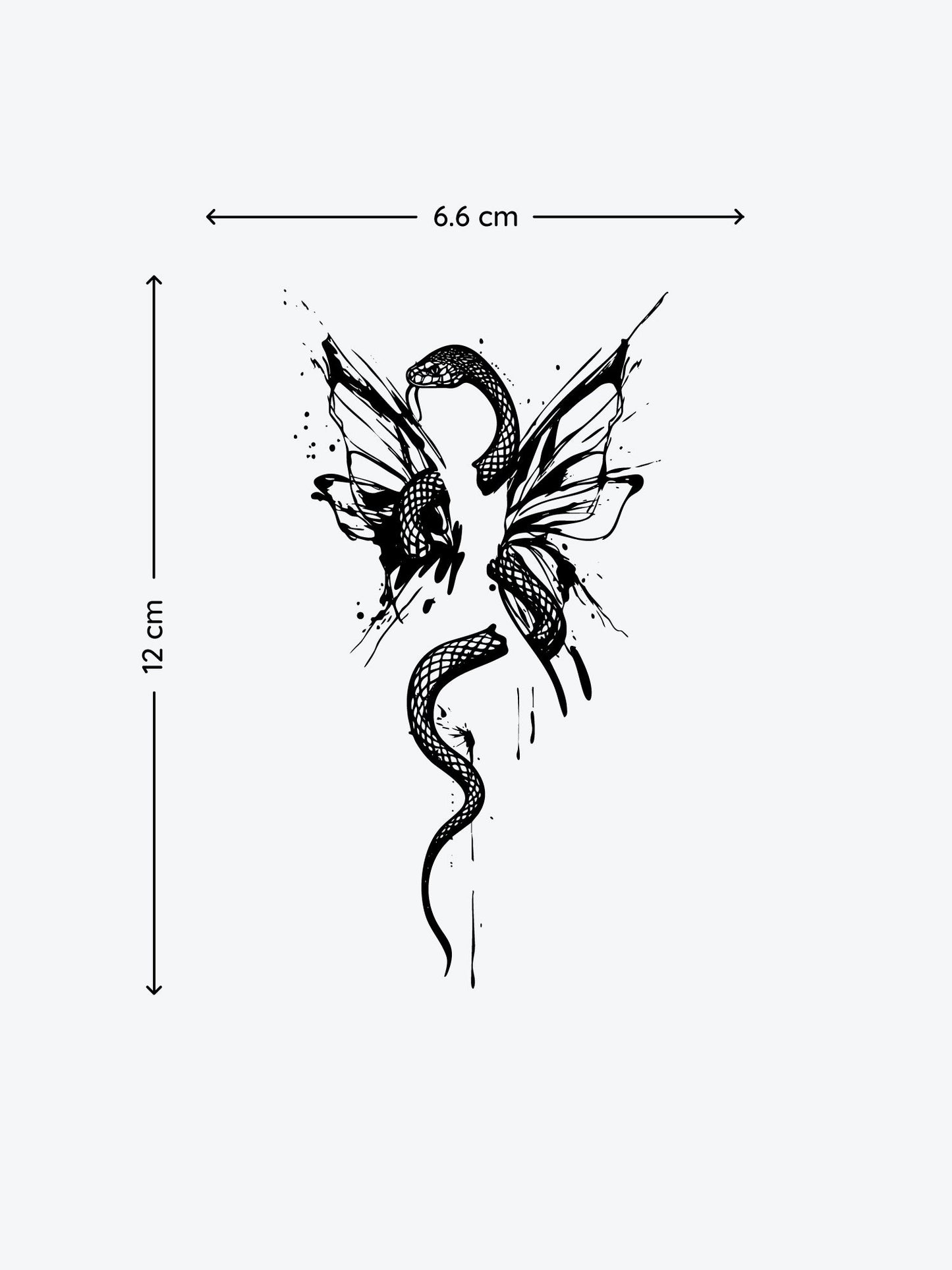 Serpents Butterfly temporary tattoo