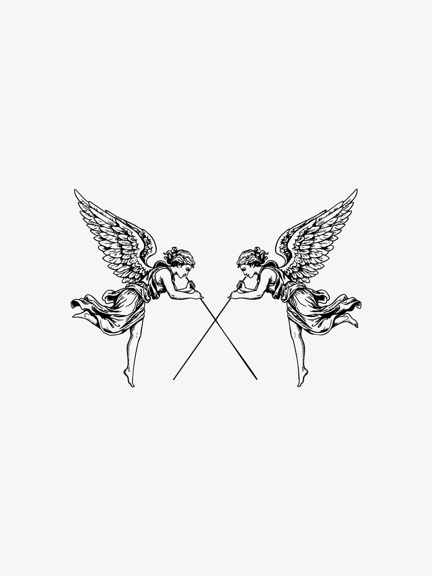 Angels with Trumpets temporary tattoo