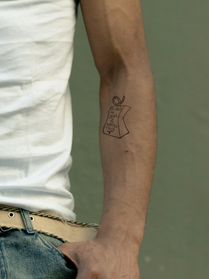 Juiced Up temporary tattoo