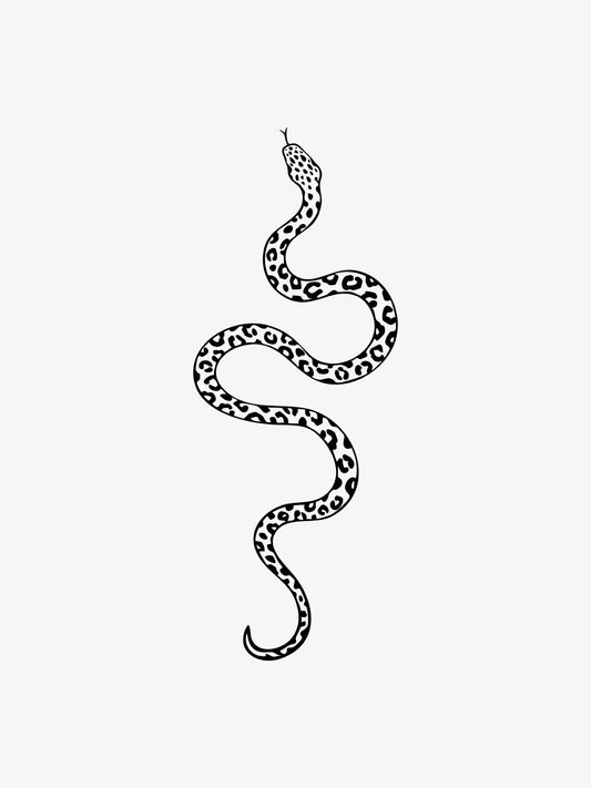 Leopard Snake temporary tattoo