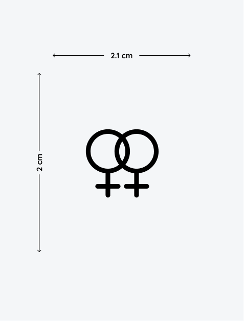 Gender Fusion temporary tattoo