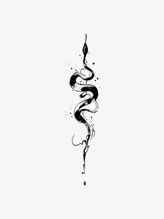 Snake Aquarell temporary tattoo