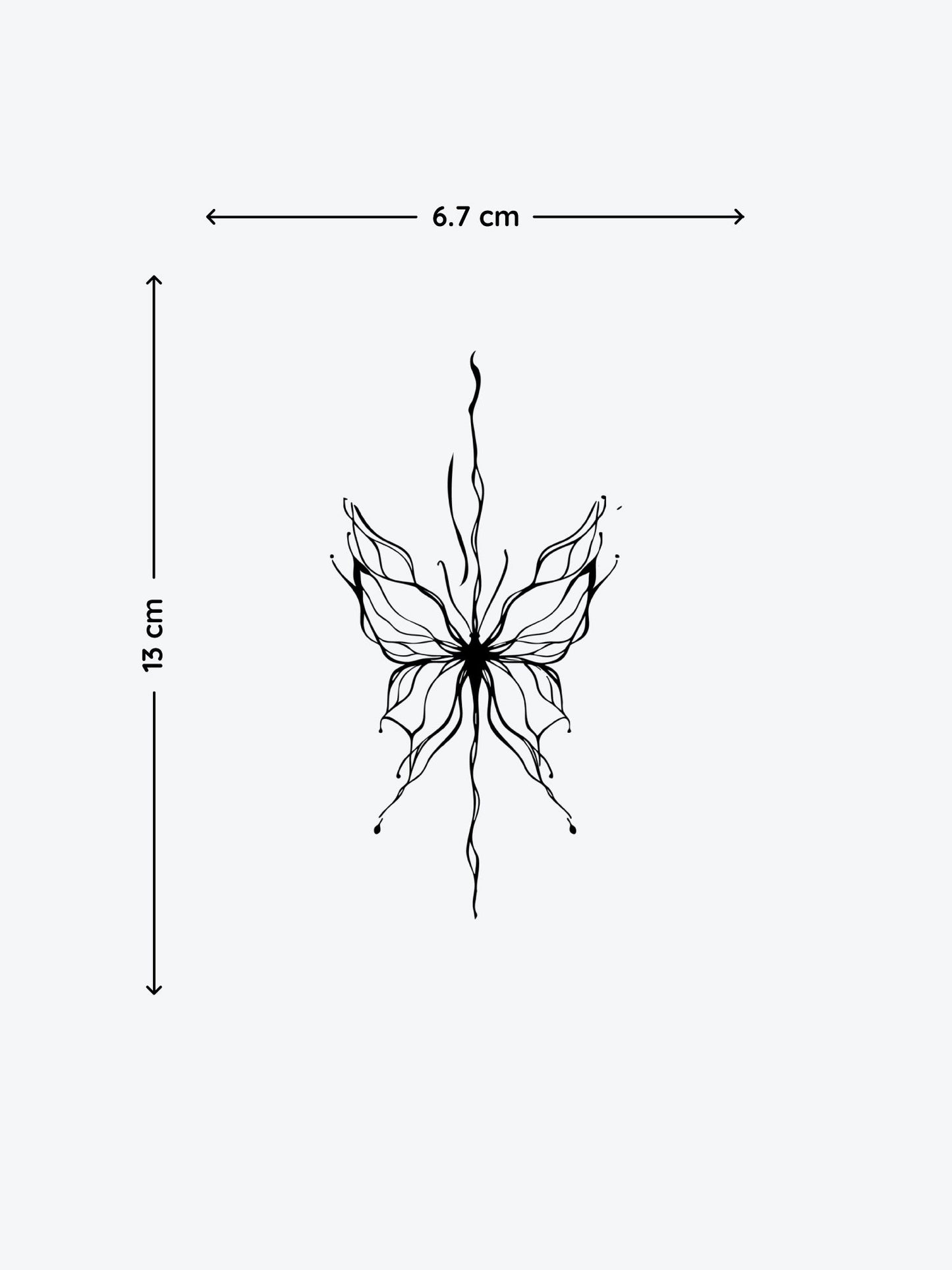 Butterfly Outlined temporary tattoo