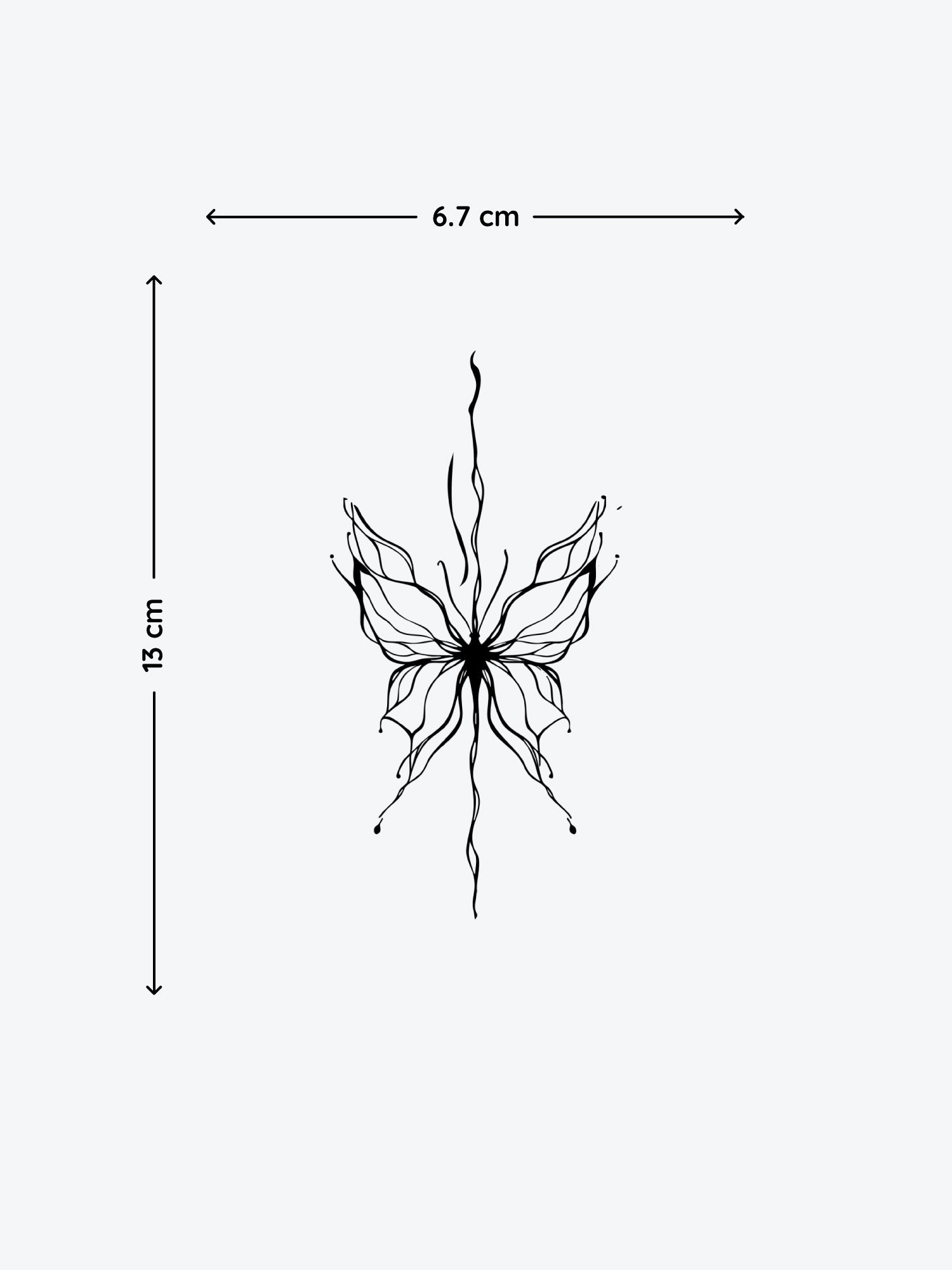 Butterfly Outlined temporary tattoo