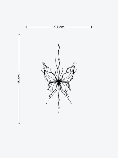 Butterfly Outlined temporary tattoo