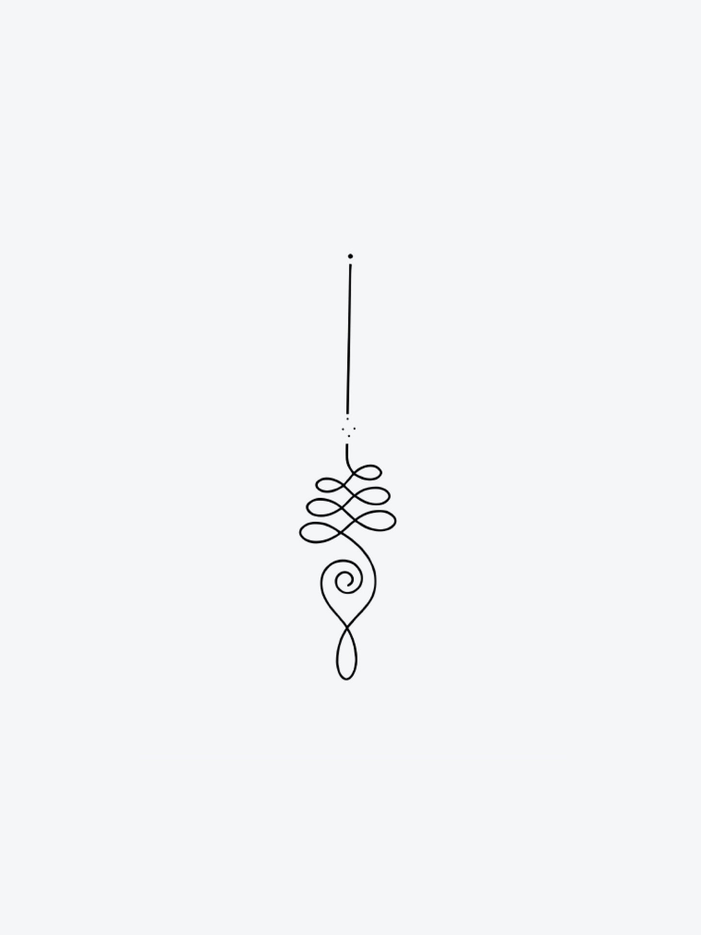 Unalome temporary tattoo