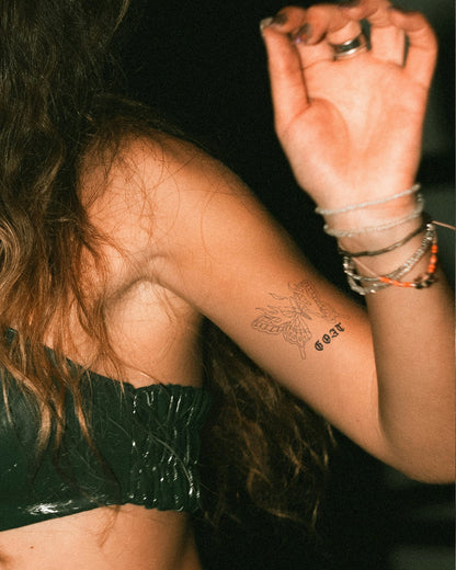 First Class Butterfly temporary tattoo
