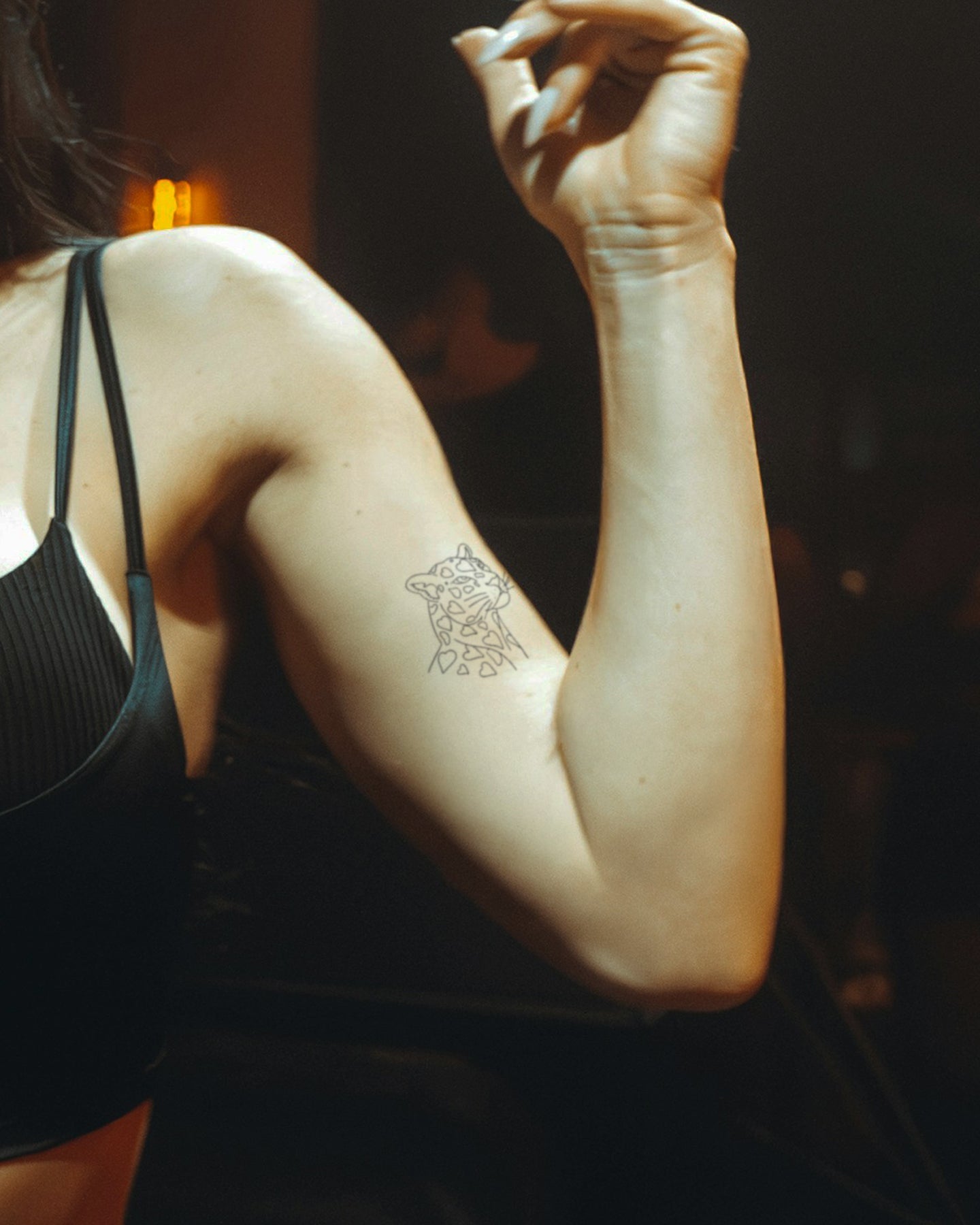 Flirty Leopard temporary tattoo