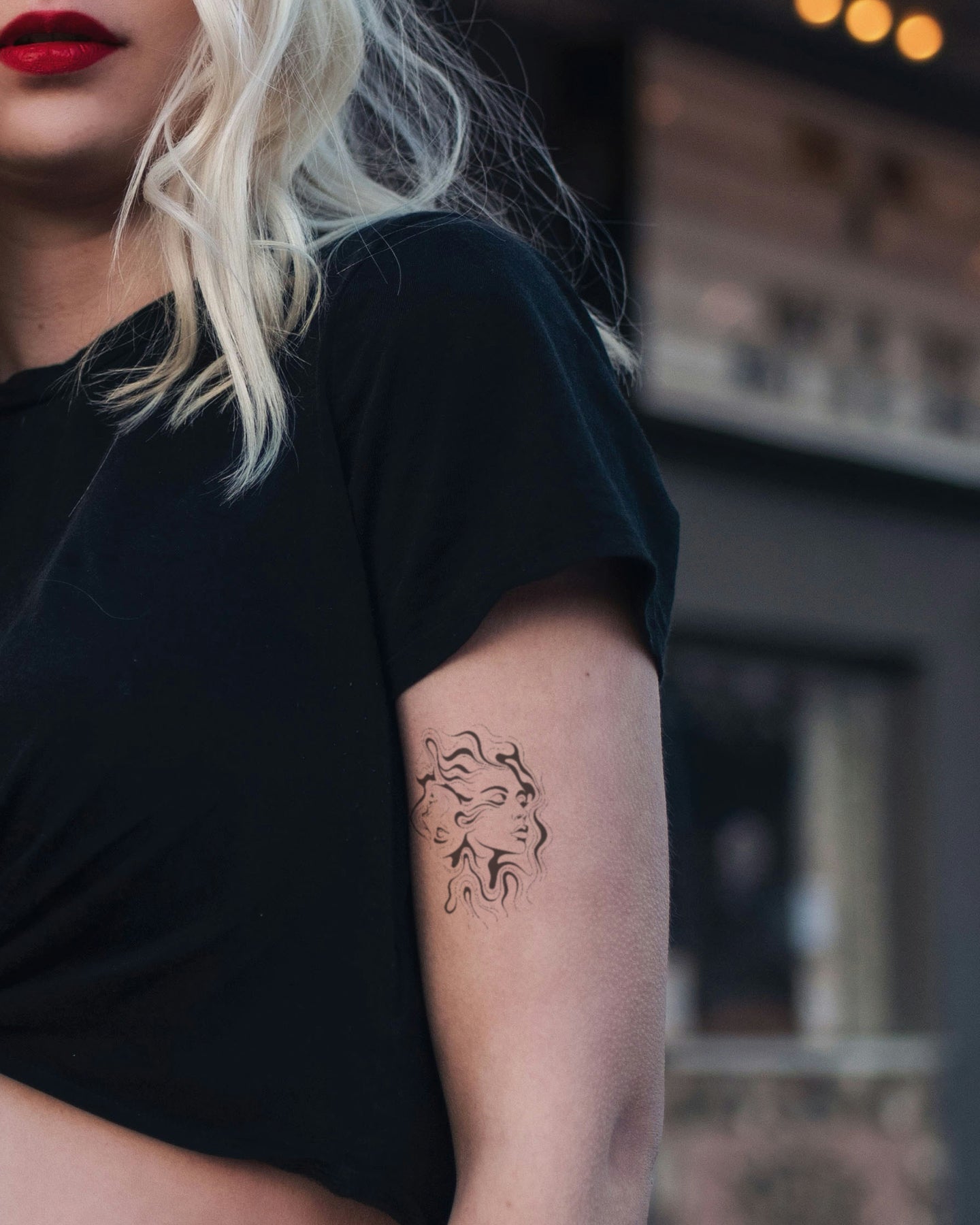Fluid Face temporary tattoo