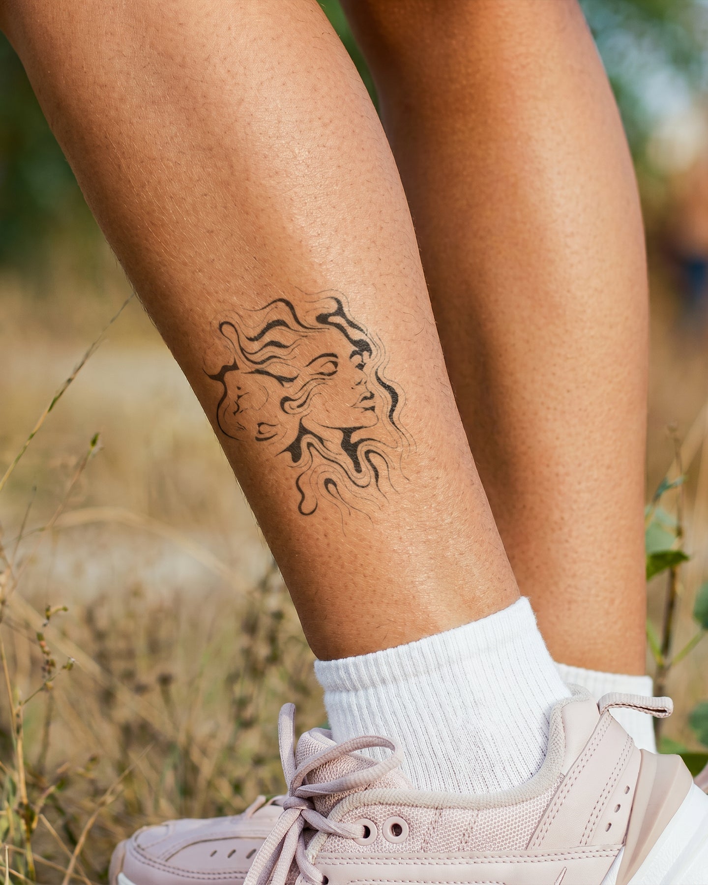 Fluid Face temporary tattoo