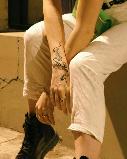 Fluid Psychedelic temporary tattoo