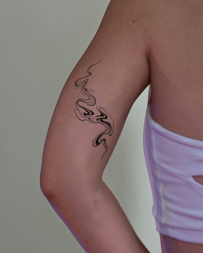 Fluid Psychedelic temporary tattoo