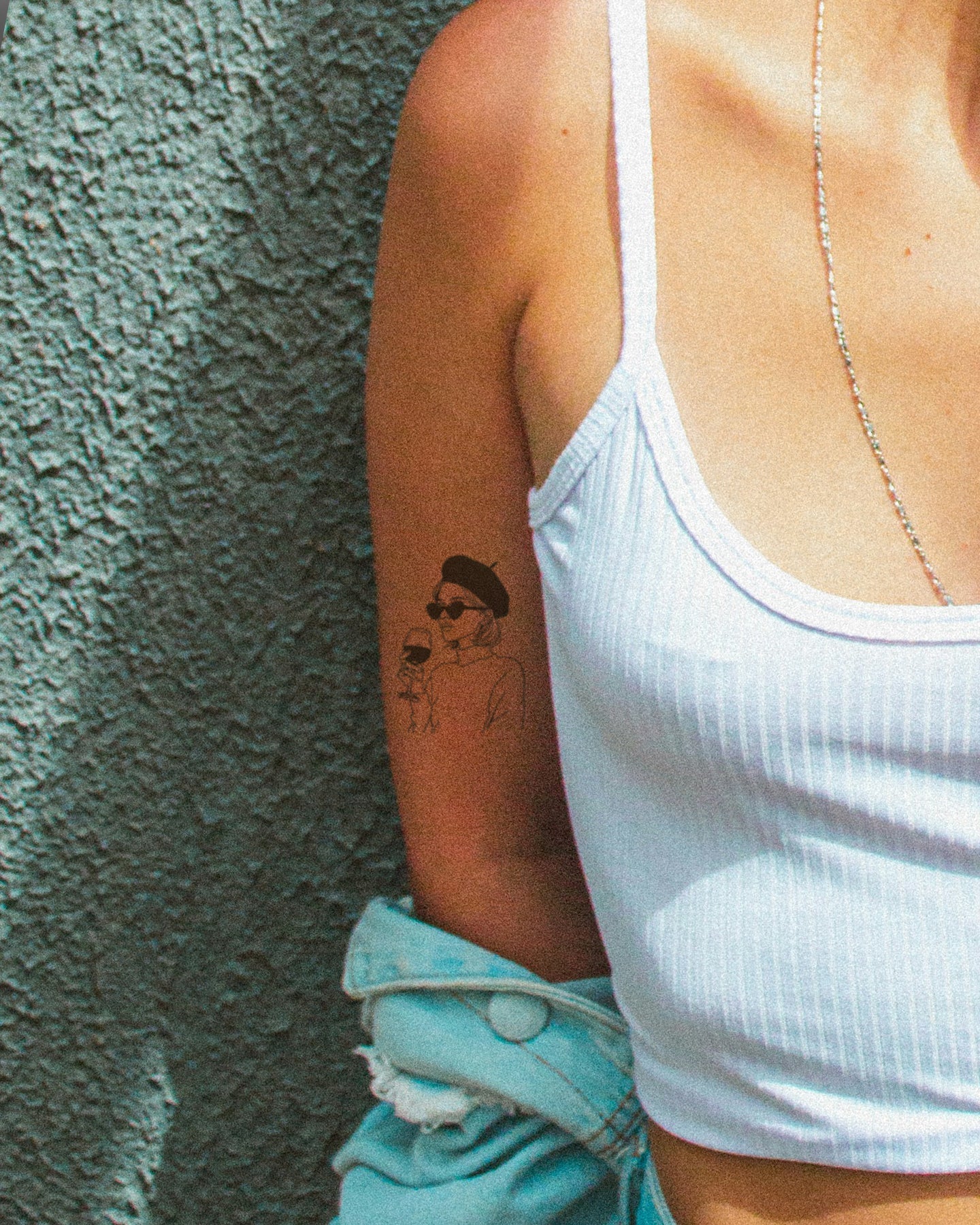 French Agent temporary tattoo