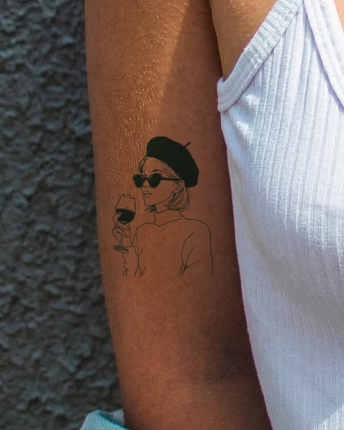 French Agent temporary tattoo