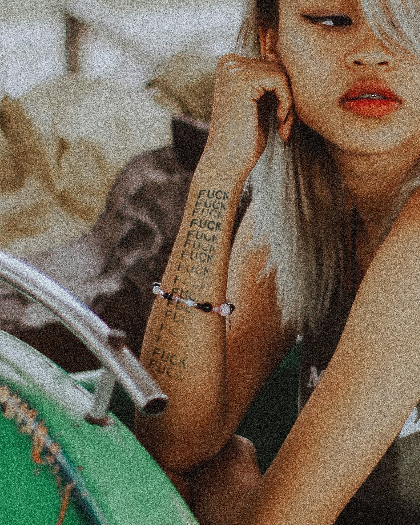 Fuck Stamp temporary tattoo
