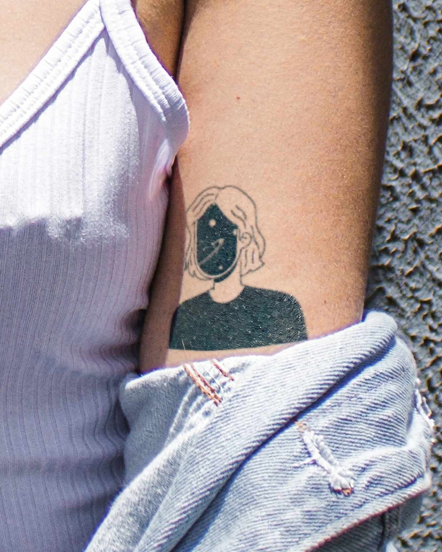 Galaxy Face by Mauricio Amaya temporary tattoo