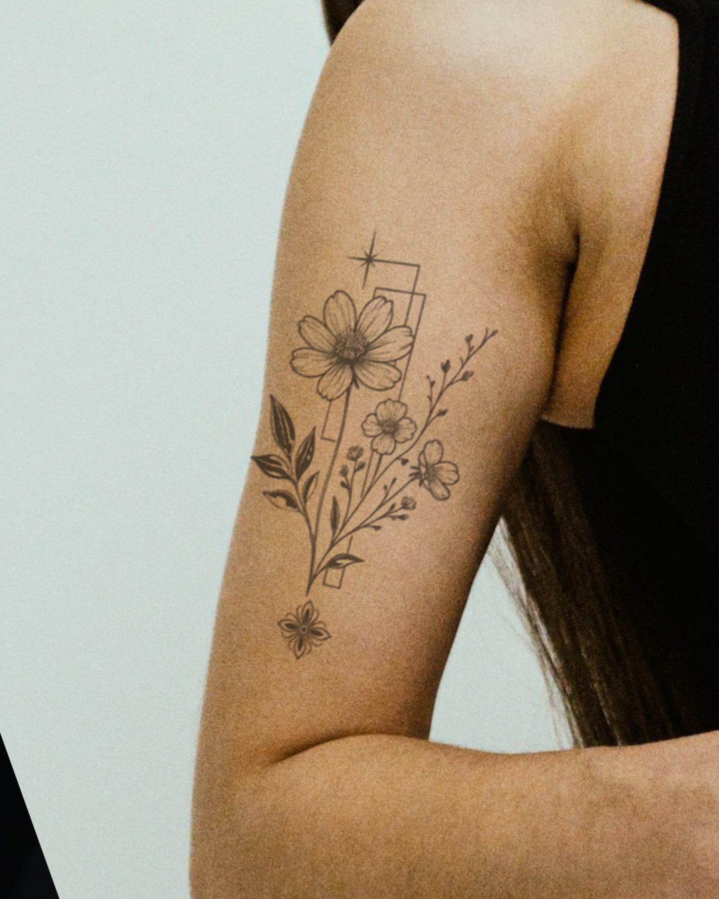 Gentle Flowers temporary tattoo