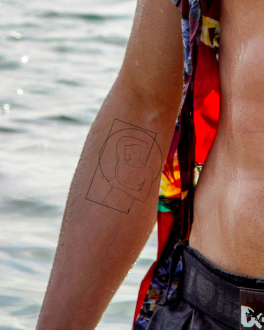Geometric Body temporary tattoo