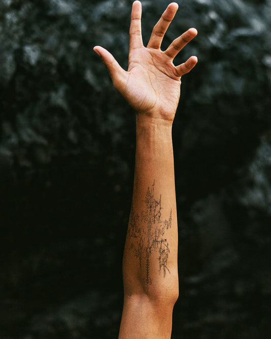 Gothic Bloom temporary tattoo