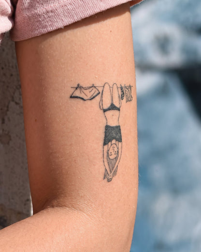 Hang On temporary tattoo
