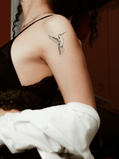 Happy Birds temporary tattoo