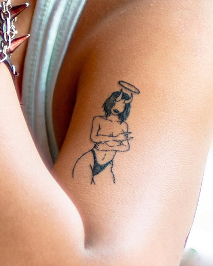 Hellgirl temporary tattoo