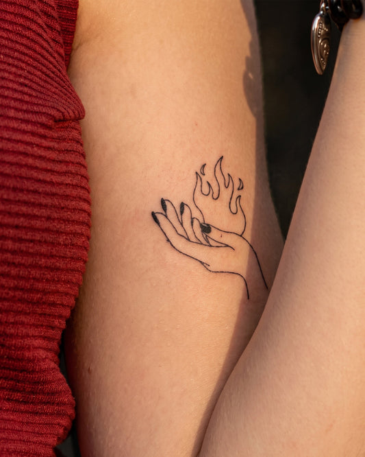 Hold the Fire temporary tattoo