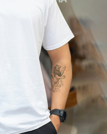 Holy Lion temporary tattoo