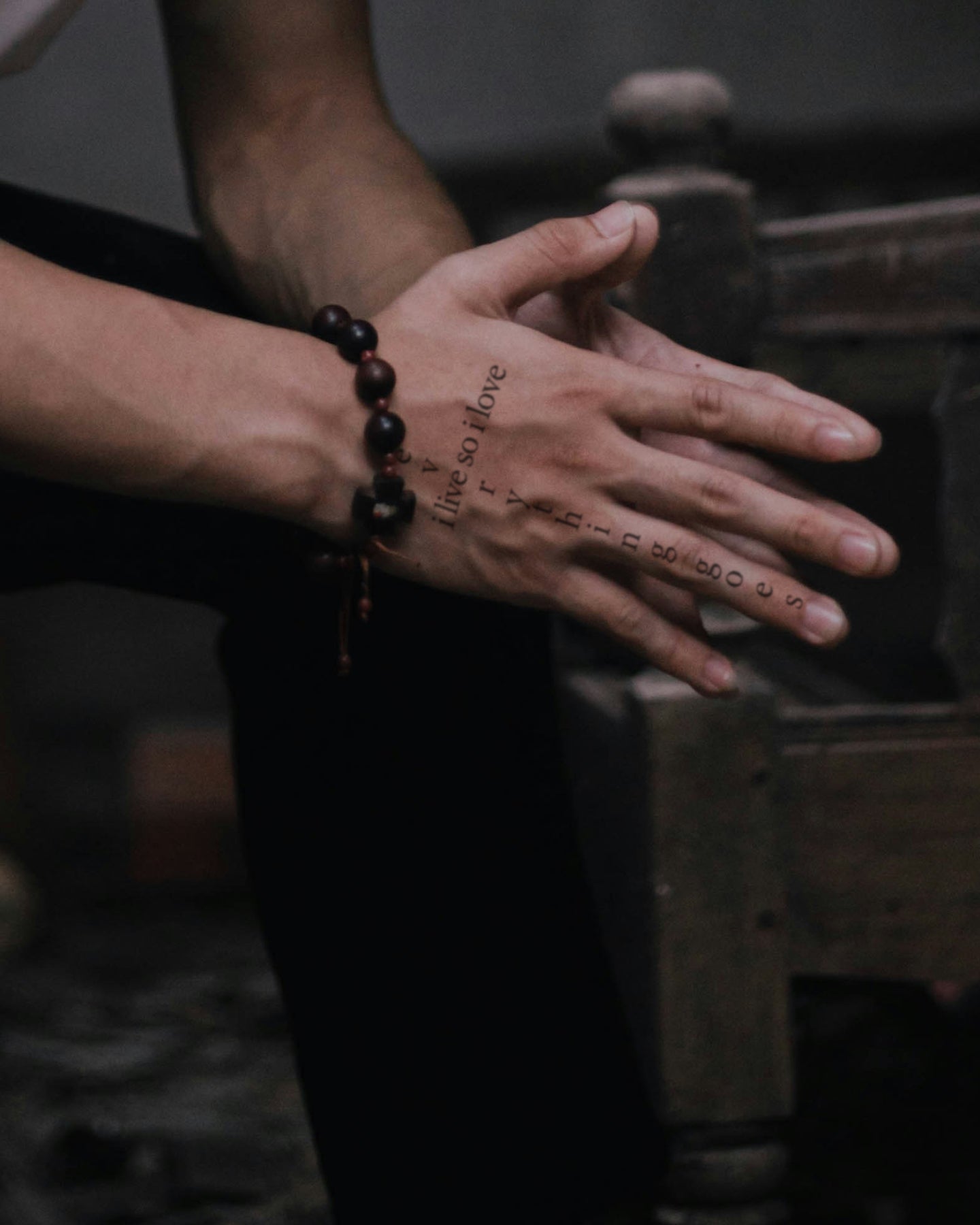 I Live So I Love (Right Hand) temporary tattoo