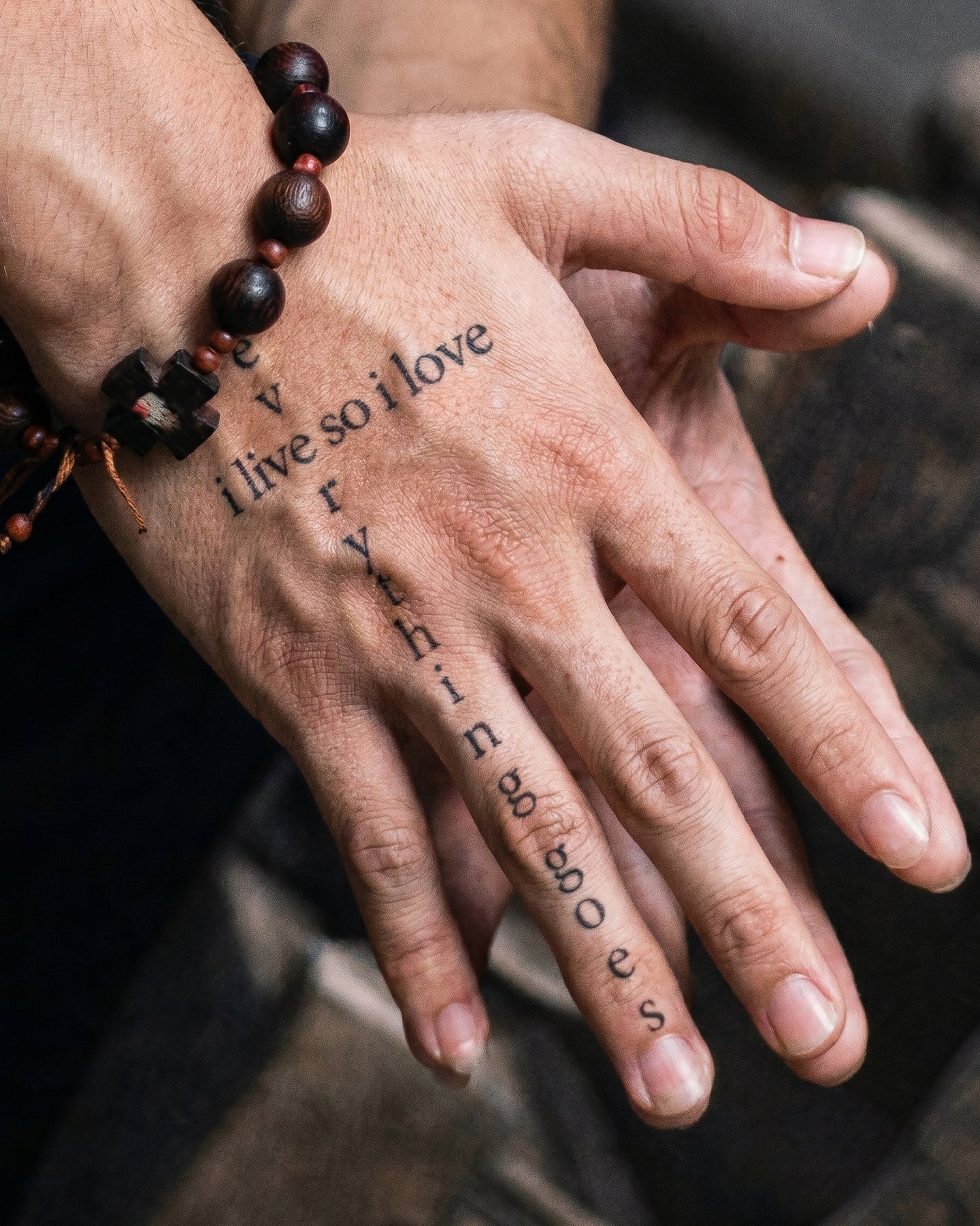 I Live So I Love (Right Hand) temporary tattoo