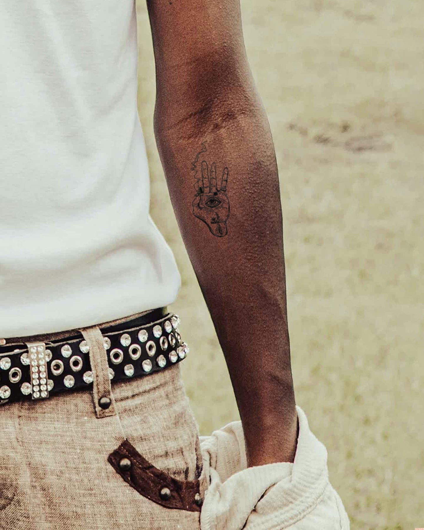 Illuminati on Weed temporary tattoo