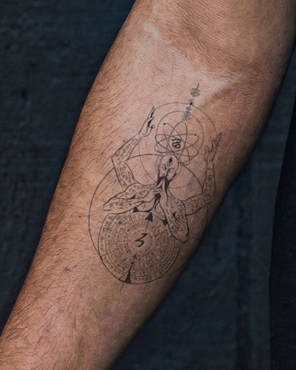 Infinite Asemic Consciousness temporary tattoo