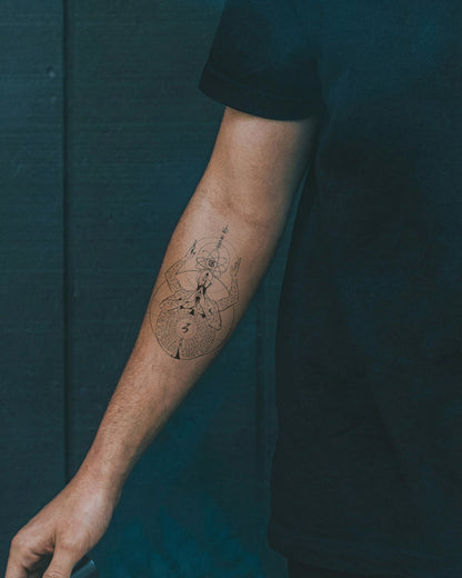 Infinite Asemic Consciousness temporary tattoo