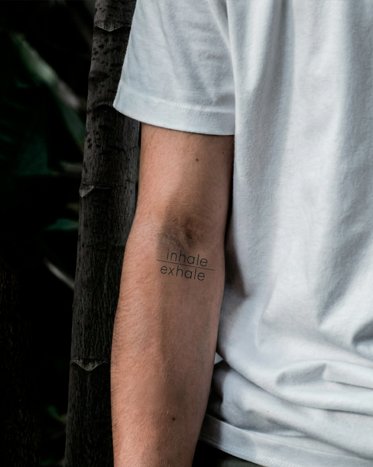 Inhale Exhale temporary tattoo