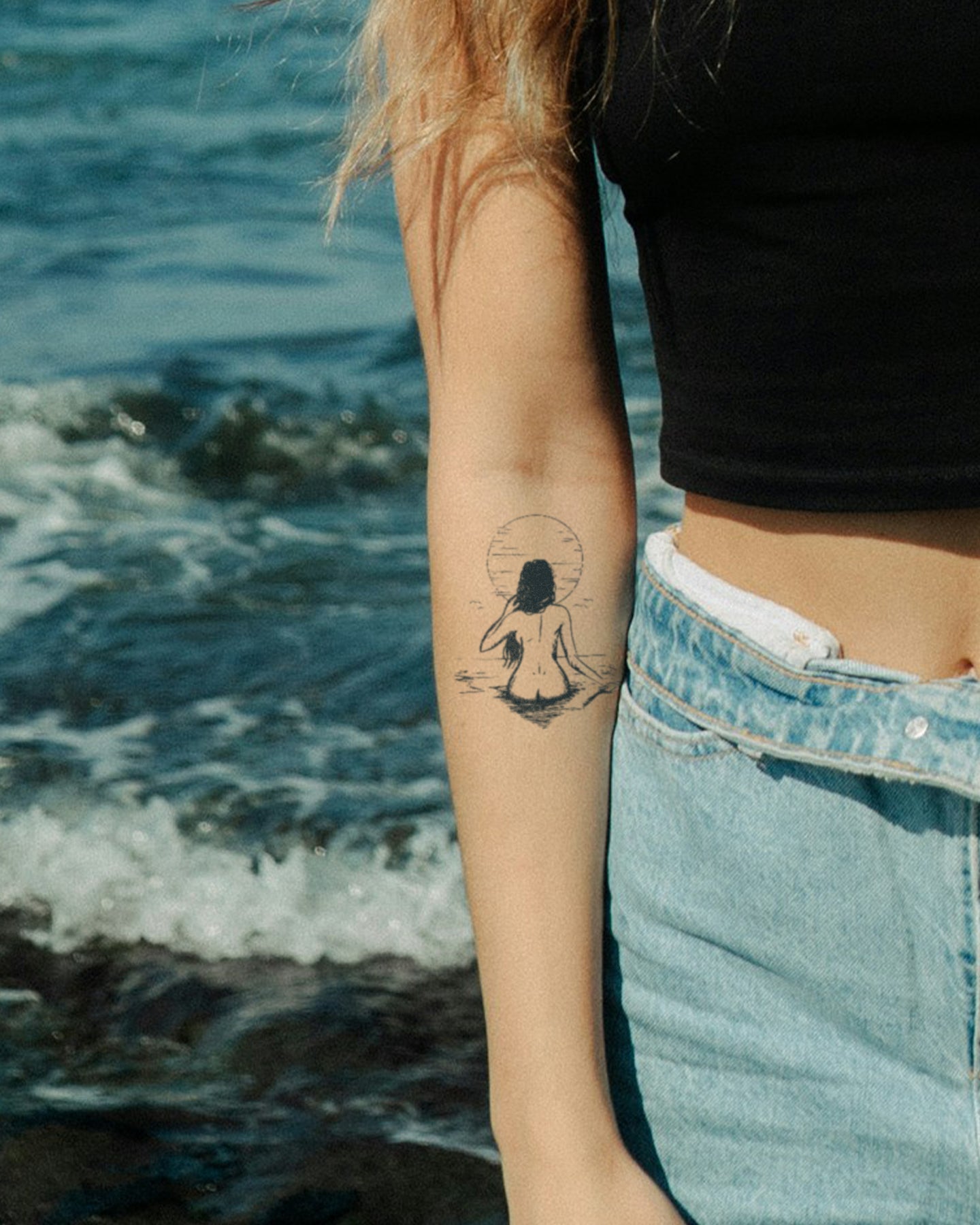 Into the Sun temporary tattoo