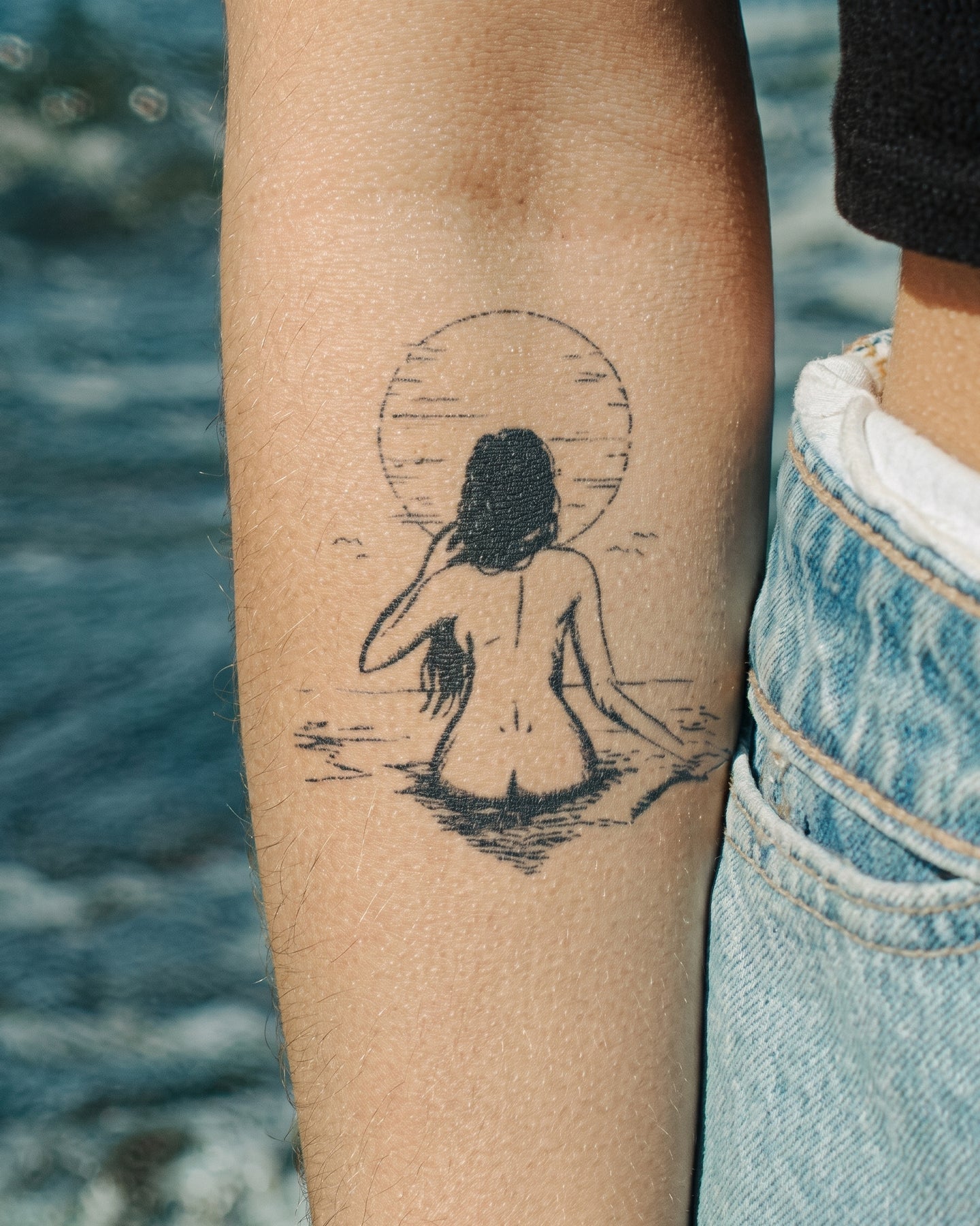 Into the Sun temporary tattoo