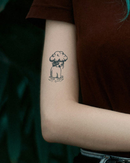 Its Cloudy Today temporary tattoo
