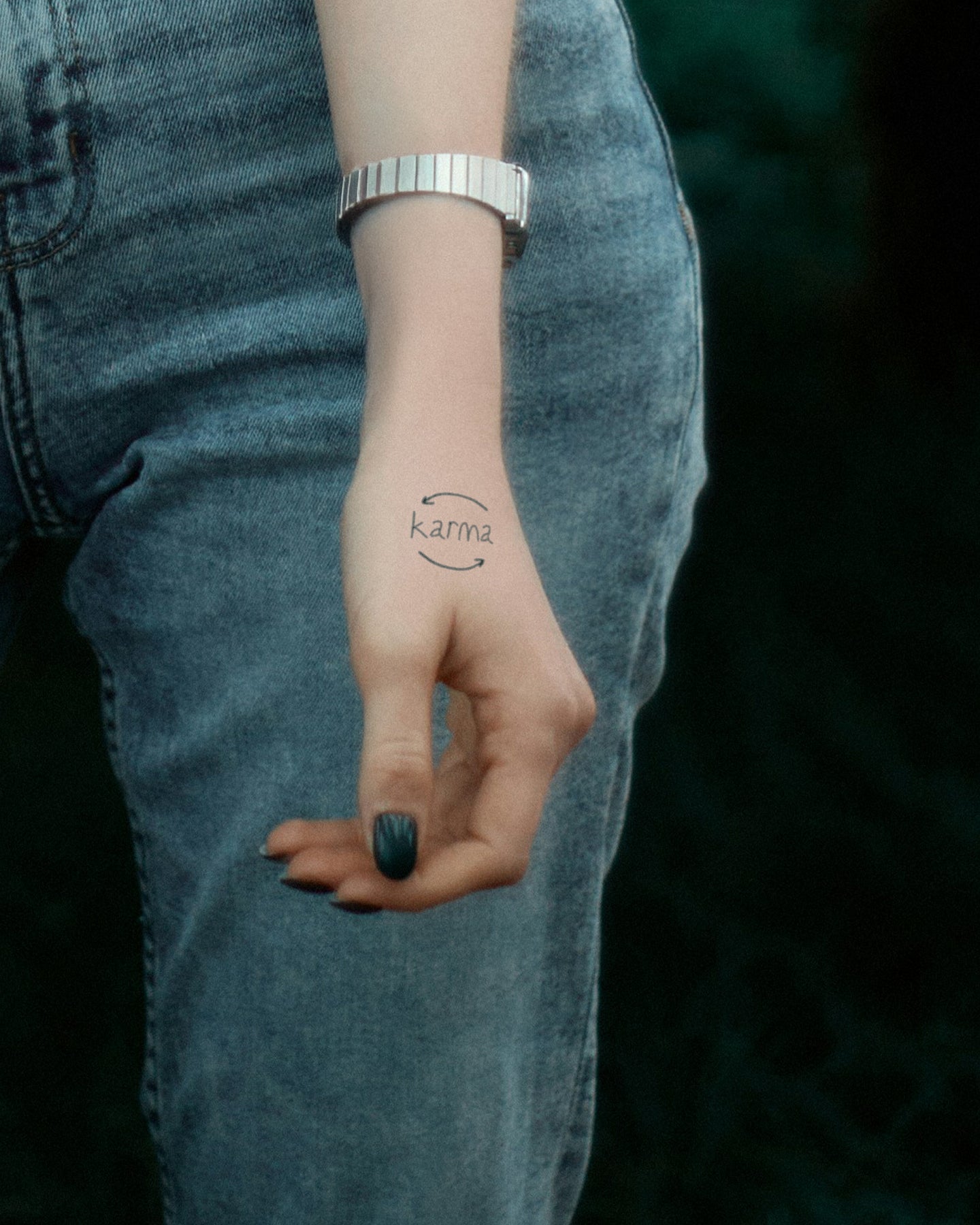 Karma Arrows temporary tattoo