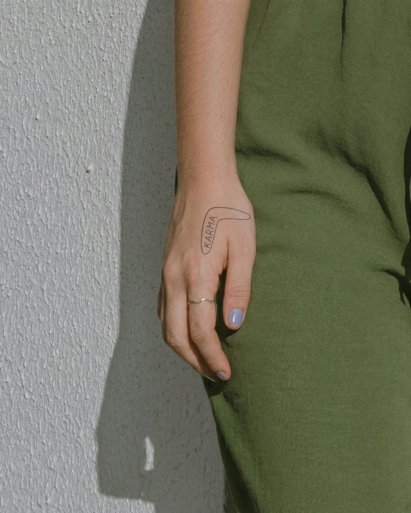Karma Boomerang temporary tattoo
