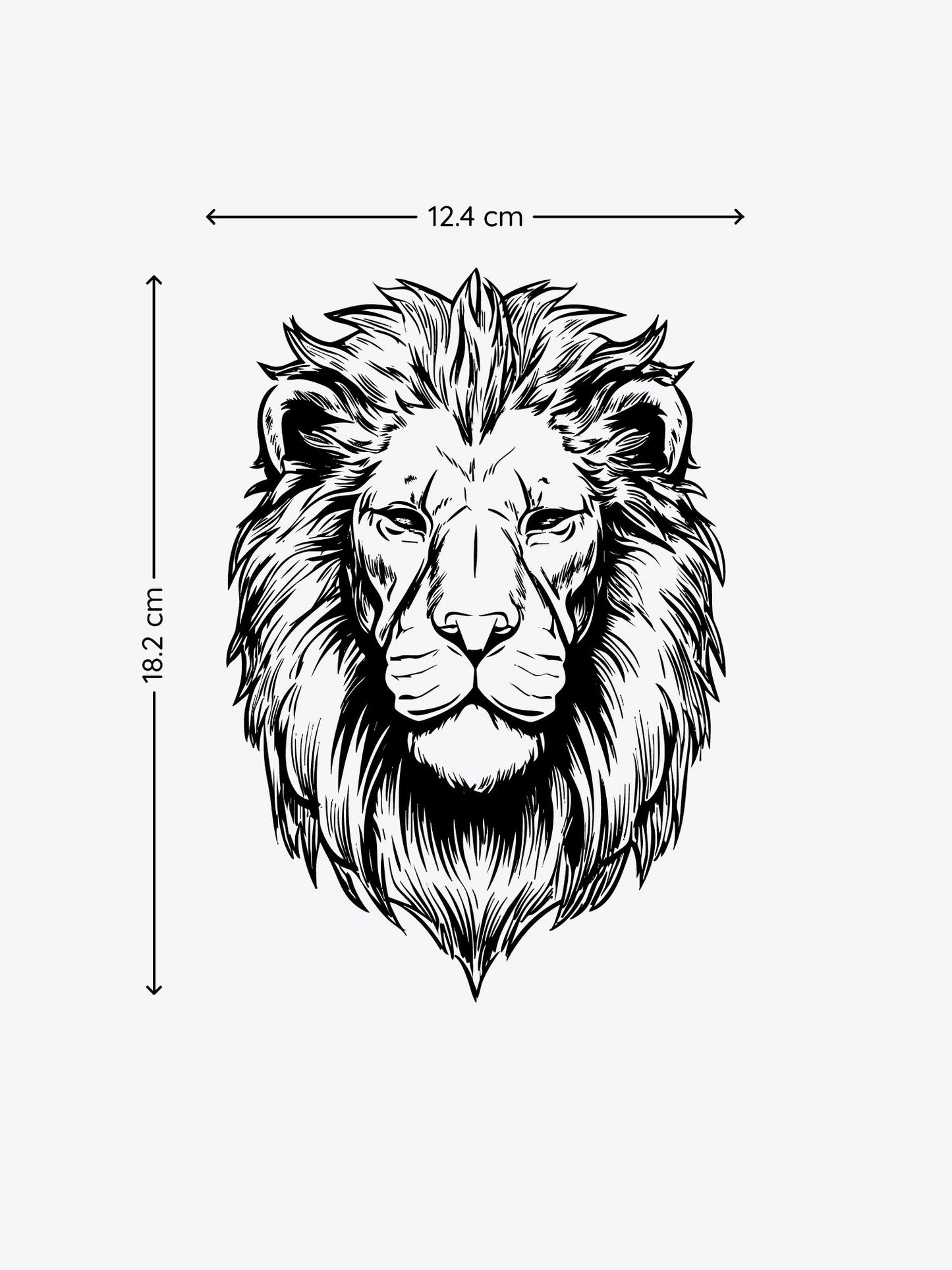 King Lion temporary tattoo