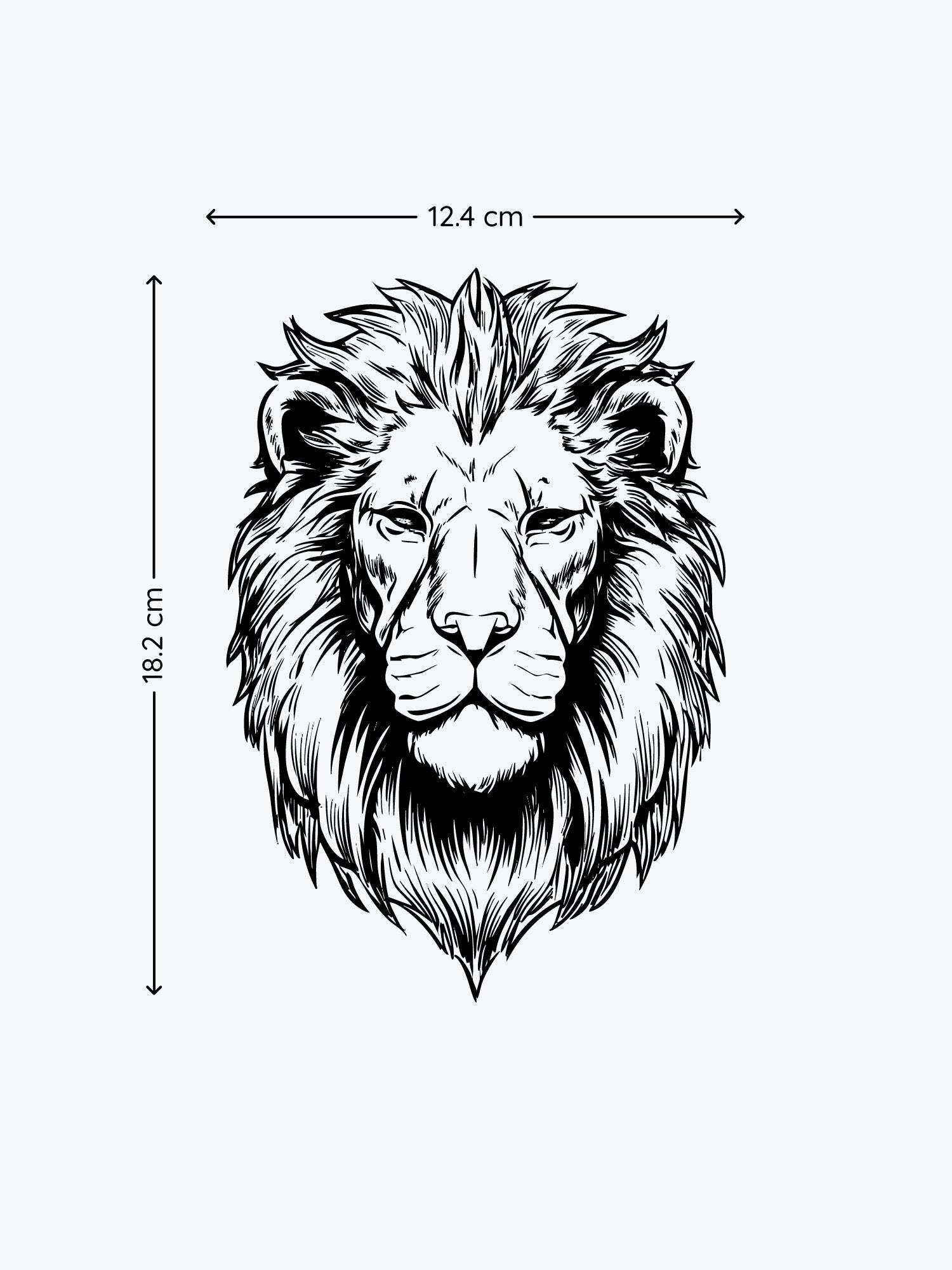 King Lion temporary tattoo