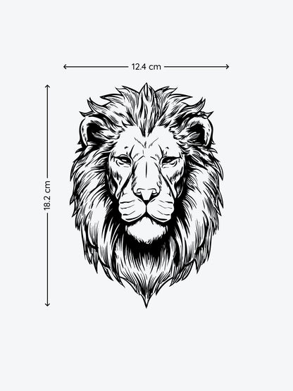 King Lion temporary tattoo