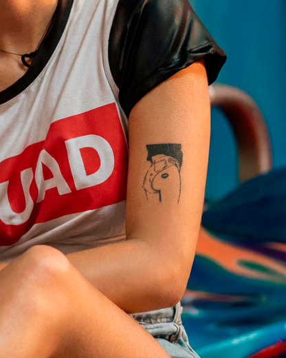 Kiss My A temporary tattoo