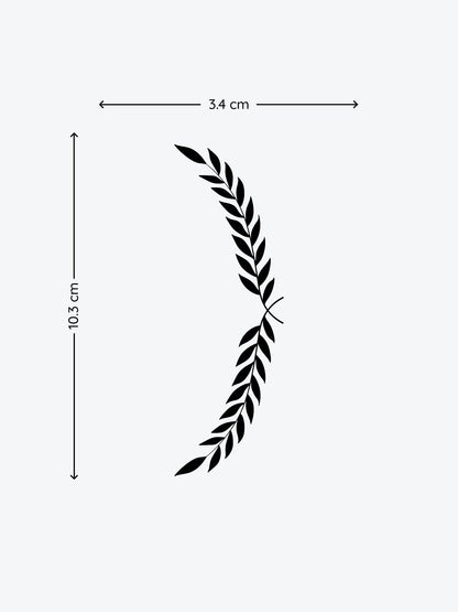 Laurel Branch Black temporary tattoo