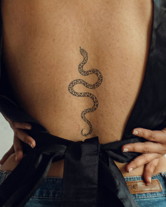 Leopard Snake temporary tattoo
